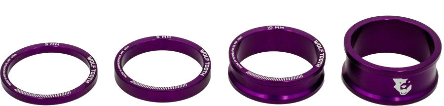 Wolf Tooth Headset Spacer Kit 3 5 10 15mm Purple-Goodwynn&#39;sGoodwynn&#39;s