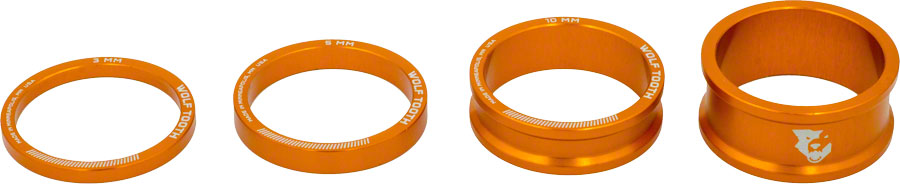 Wolf Tooth Headset Spacer Kit 3 5 10 15mm Orange-Goodwynn&#39;sGoodwynn&#39;s