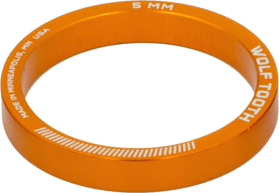 Wolf Tooth Headset Spacer 5 Pack 5mm Orange-Goodwynn&#39;sGoodwynn&#39;s