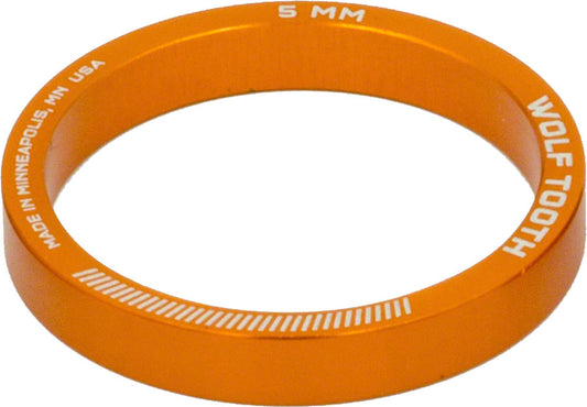 Wolf Tooth Headset Spacer 5 Pack 5mm Orange-Goodwynn's