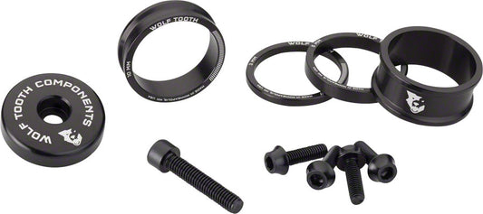 Wolf Tooth BlingKit: Headset Spacer Kit 3 510 15mm Black-Goodwynn's