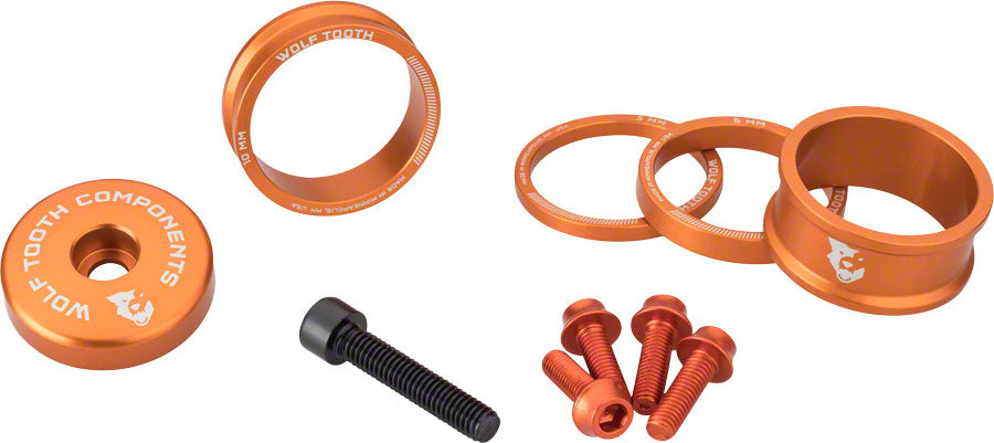 Wolf Tooth BlingKit: Headset Spacer Kit 3 510 15mm Orange-Goodwynn&#39;sGoodwynn&#39;s