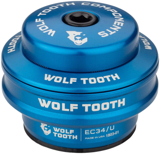 Wolf Tooth Premium Headset - EC34/28.6 Upper 16mm Stack Blue-Goodwynn's