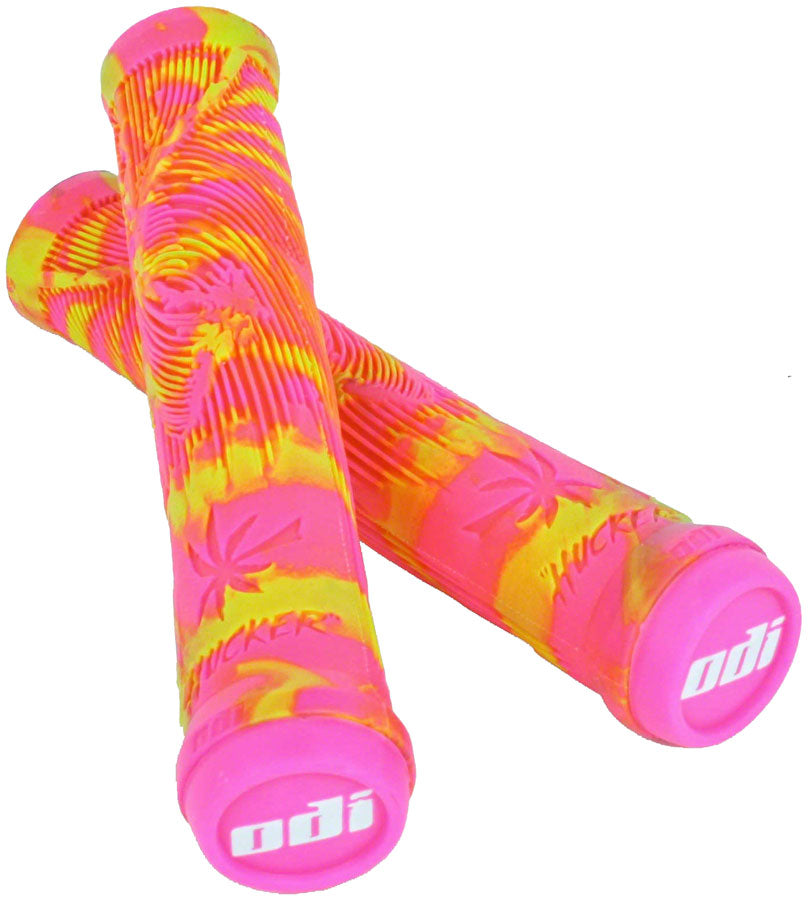 ODI Hucker Grips - Limited Edition Pink/Yellow Swirl Flangeless-Goodwynn&#39;sGoodwynn&#39;s