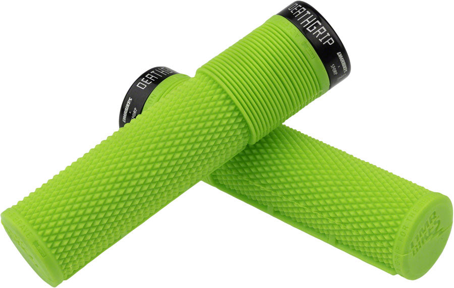 DMR DeathGrip Flangeless Grips - Thin Lock-On Sick Green