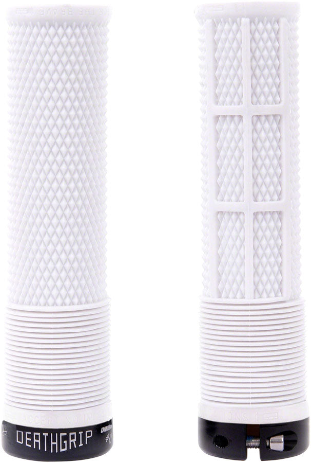 DMR DeathGrip Flangeless Grips - Thin Lock-On White