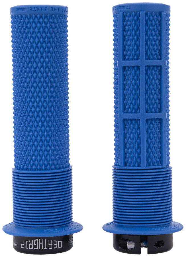 DMR DeathGrip Flanged Grips - Thin Lock-On Royal Blue