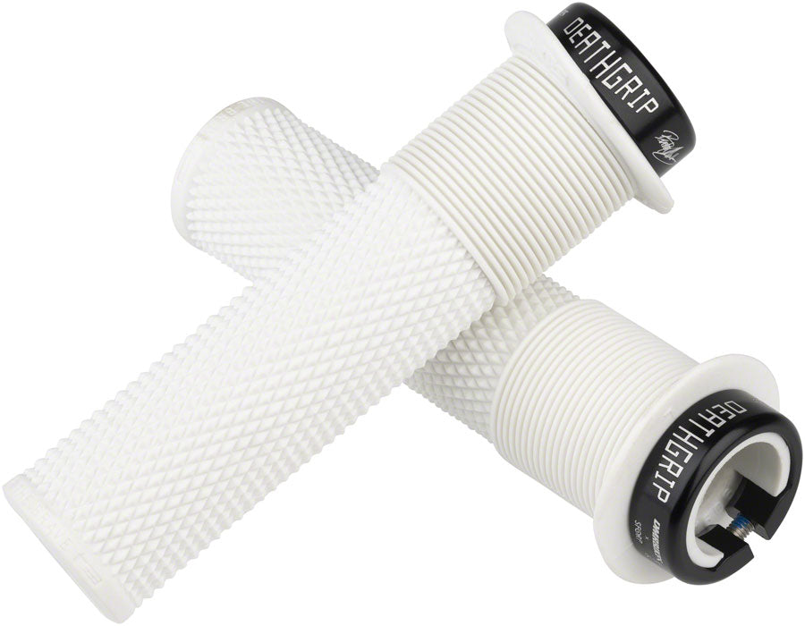 DMR DeathGrip Flanged Grips - Thin Lock-On White