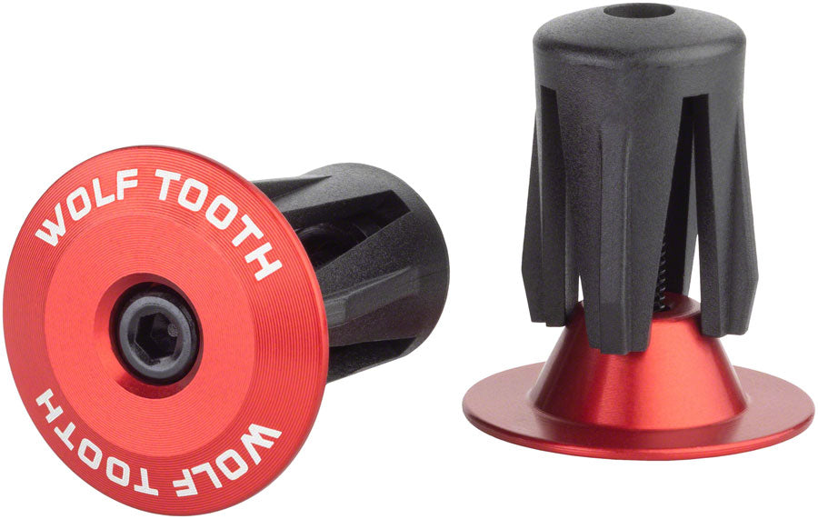 Wolf Tooth Alloy Bar End Plugs - Red-Goodwynn&#39;sGoodwynn&#39;s