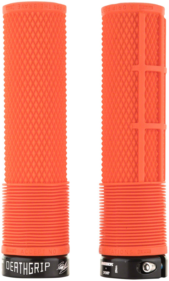 DMR DeathGrip Flangeless Grips - Thick Lock-On Orange-Goodwynn&#39;sGoodwynn&#39;s