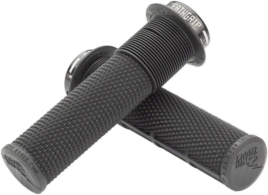 DMR DeathGrip Flanged Grips - Thin Lock-On Black-Goodwynn's