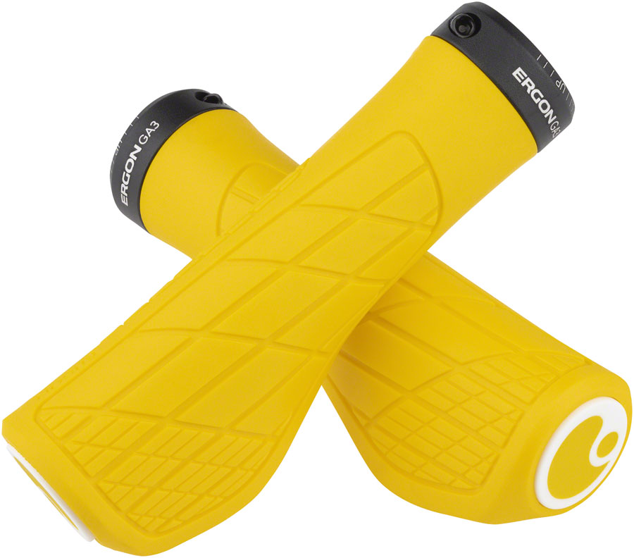 Ergon GA3 Grips - Yellow Mellow Lock-On Large-Goodwynn&#39;sGoodwynn&#39;s