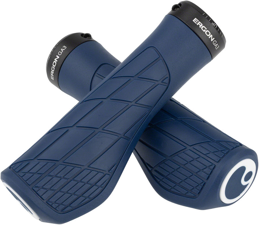 Ergon GA3 Grips - Nightride Blue Lock-On Large-Goodwynn&#39;sGoodwynn&#39;s