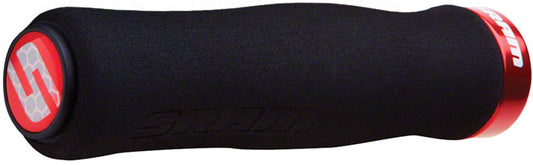 SRAM Foam Contour Grips - Black/Red Lock-On-Goodwynn's