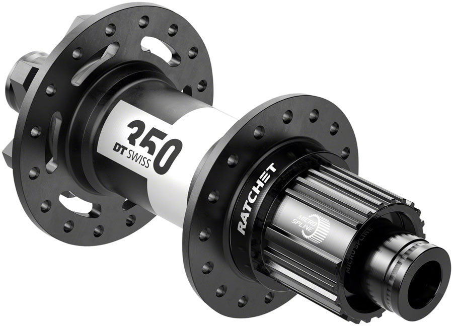 DT Swiss 350 Rear Hub - 12 x 157mm 6-Bolt Micro Spline Black 32H 36pt