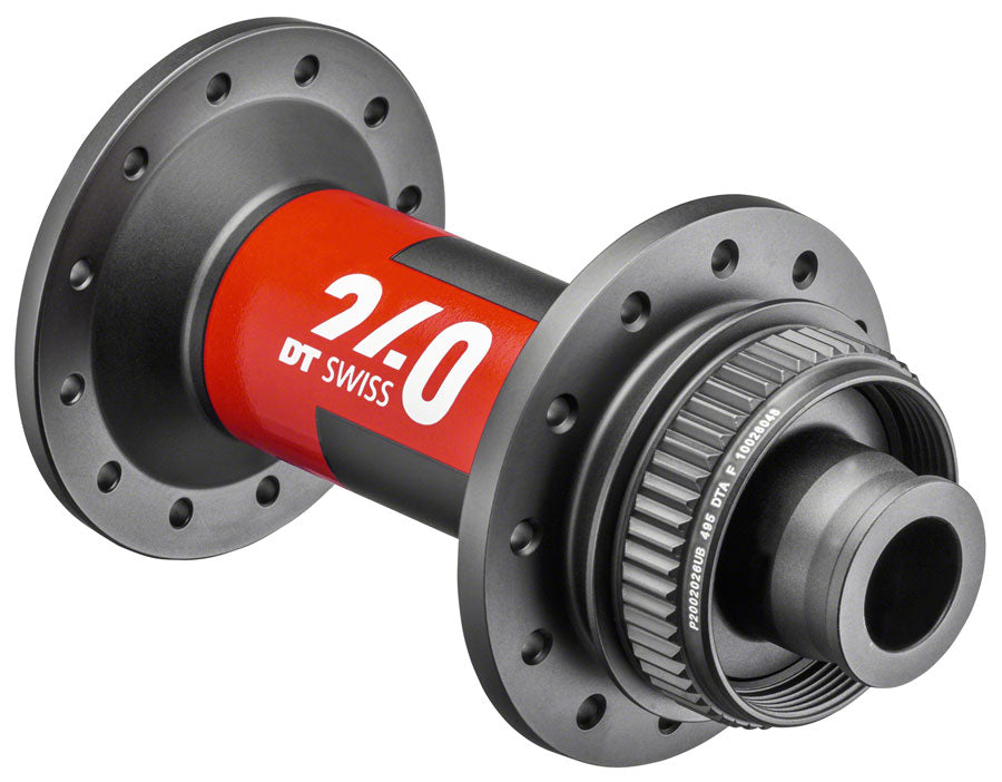 DT Swiss 240 Front Hub - 12 x 100mm Center-Lock Black/Red 24H