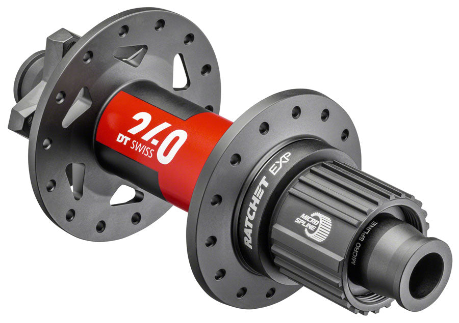 DT Swiss 240 EXP Rear Hub - 12 x 157mm 6-Bolt Micro Spline BLK/Red 32H 36pt-Goodwynn&#39;sGoodwynn&#39;s