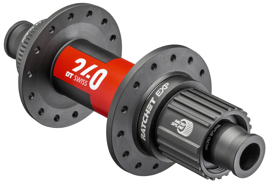 DT Swiss 240 EXP Rear Hub - 12 x 148mm Center-Lock Micro Spline BLK/Red 28H 36pt