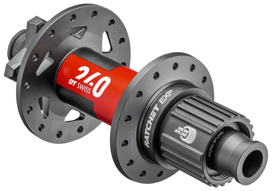 DT Swiss 240 EXP Rear Hub - 12 x 148mm 6-Bolt Micro Spline BLK/Red 28H 36pt