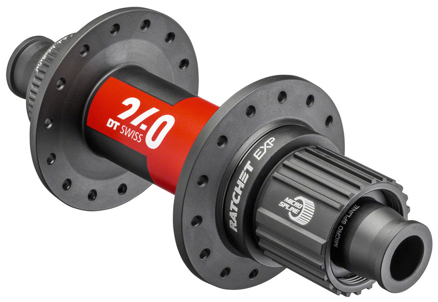 DT Swiss 240 EXP Rear Hub - 12 x 148mm Center-Lock Micro Spline BLK/Red 32H 36pt