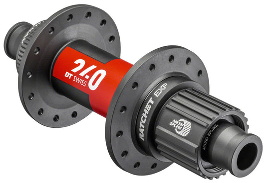 DT Swiss 240 EXP Rear Hub - 12 x 148mm Center-Lock Micro Spline BLK/Red 32H 36pt-Goodwynn's