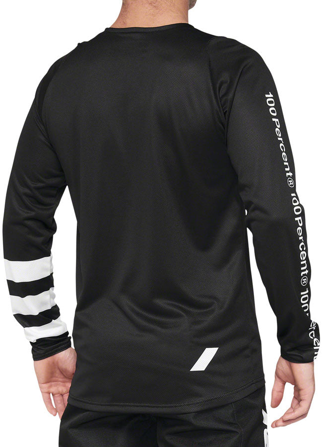 100% R-Core Jersey - Black/Red Long Sleeve Mens Small