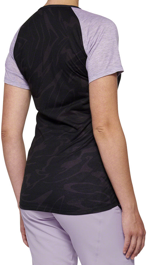 100% Airmatic Jersey - Black/Lavender Short Sleeve Womens X-Large