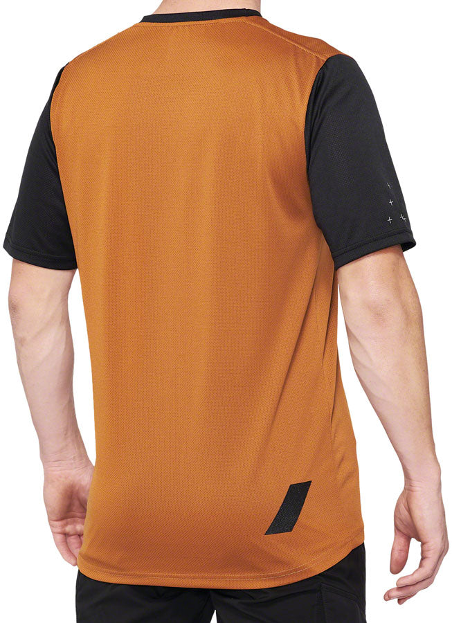 100% Ridecamp Jersey - Terracotta/Black Short Sleeve Mens Medium