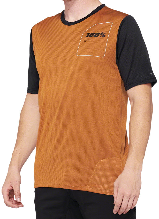 100% Ridecamp Jersey - Terracotta/Black Short Sleeve Mens Medium