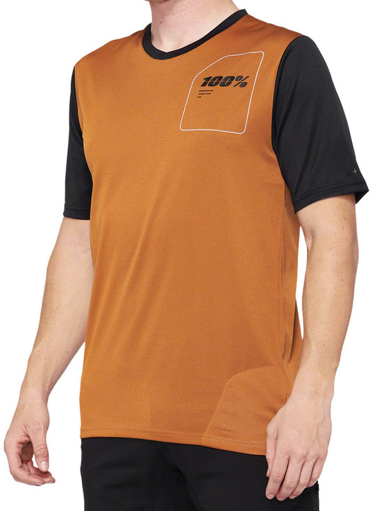 100% Ridecamp Jersey - Terracotta/Black Short Sleeve Mens Medium-Goodwynn's