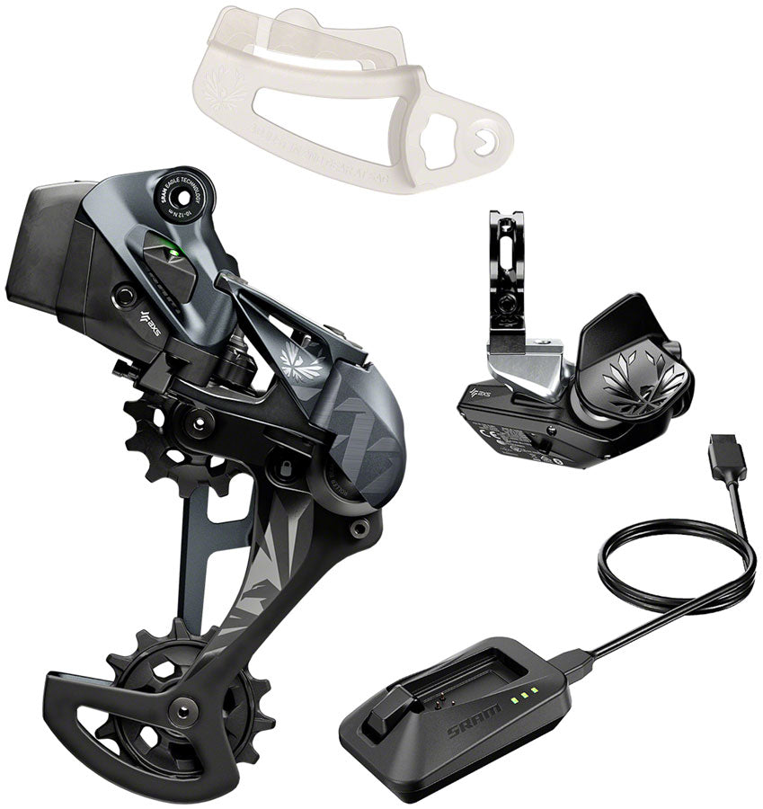 SRAM XX1 Eagle AXS Upgrade Kit - Rear Derailleur 52t Max Battery Eagle AXS Rocker Paddle Controller Clamp Charger/Cord BLK-Goodwynn&#39;sGoodwynn&#39;s