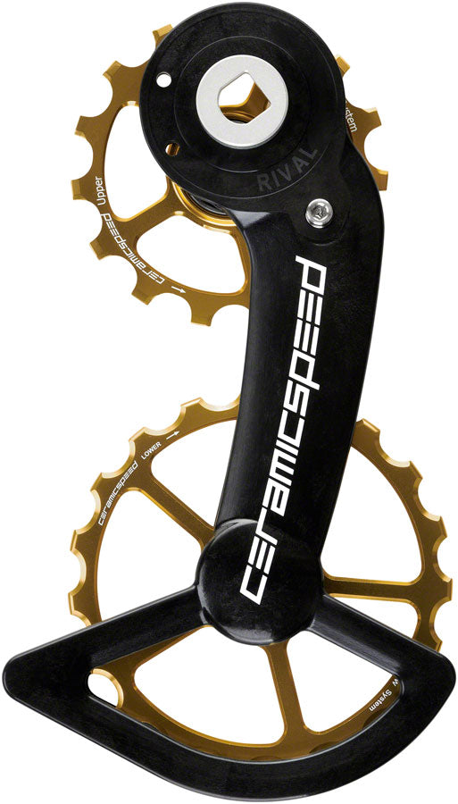 CeramicSpeed OSPW Pulley Wheel System SRAM Rival AXS - Alloy Pulley Carbon Cage Gold-Goodwynn&#39;sGoodwynn&#39;s