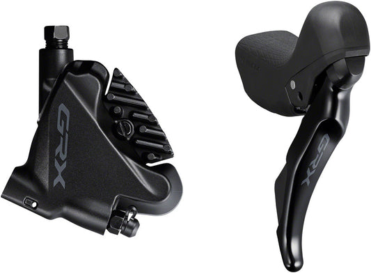 Shimano GRX ST-RX400/BR-RX400 Hydraulic Disc Brake Brake/Shift Lever - Right 10-Speed Flat Mount Finned Resin Pads BLK-Goodwynn's