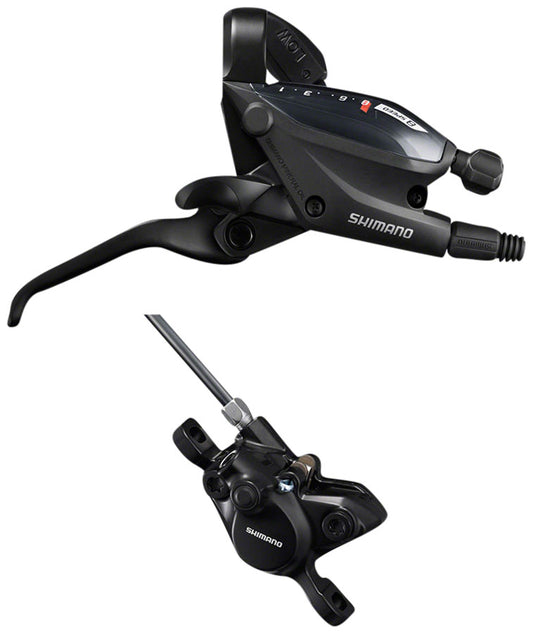 Shimano ST-EF505 EZ Fire Plus Shift/Brake Lever BR-MT200 Disc Brake Caliper - Right/Rear 8-Speed 2-Piston BLK-Goodwynn's