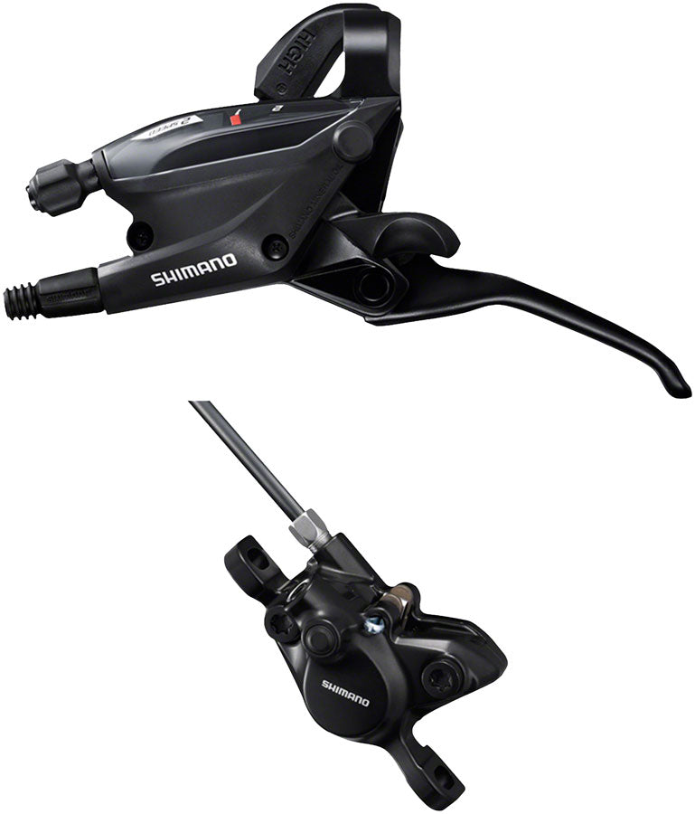 Shimano ST-EF505 EZ Fire Plus Shift/Brake Lever BR-MT200 Disc Brake Caliper - Left/Front 2x Shift 2-Piston BLK-Goodwynn&#39;sGoodwynn&#39;s