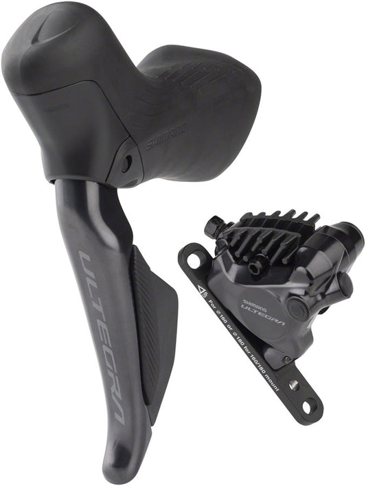 Shimano Ultegra ST-R8170E Di2 Shift/Brake Lever BR-R8170 Hydraulic Disc Brake Caliper - Left/Front 2x Flat Mount BLK-Goodwynn's