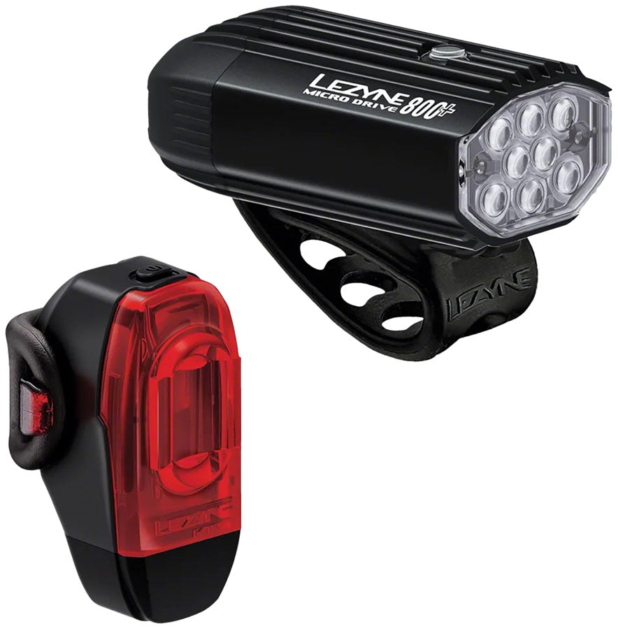 Lezyne Micro Drive 800+ / KTV Drive+ Headlight and Taillight Set Black-Goodwynn&#39;sGoodwynn&#39;s