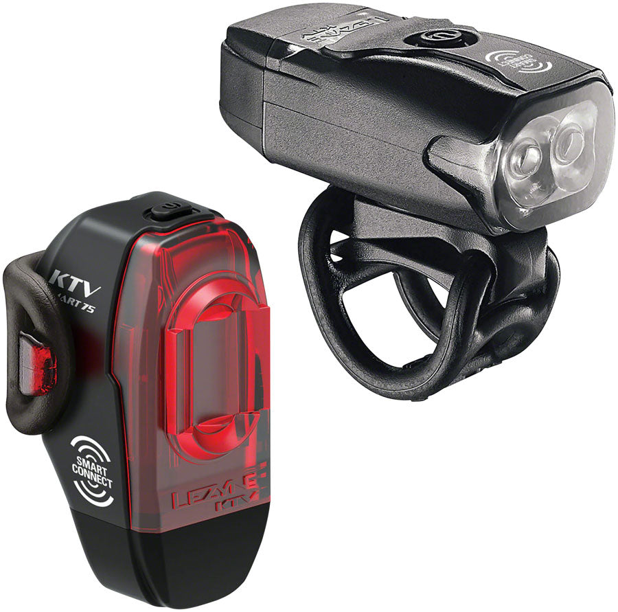 Lezyne KTV Drive Headlight and KTV Pro Smart Taillight Set: Black-Goodwynn&#39;sGoodwynn&#39;s