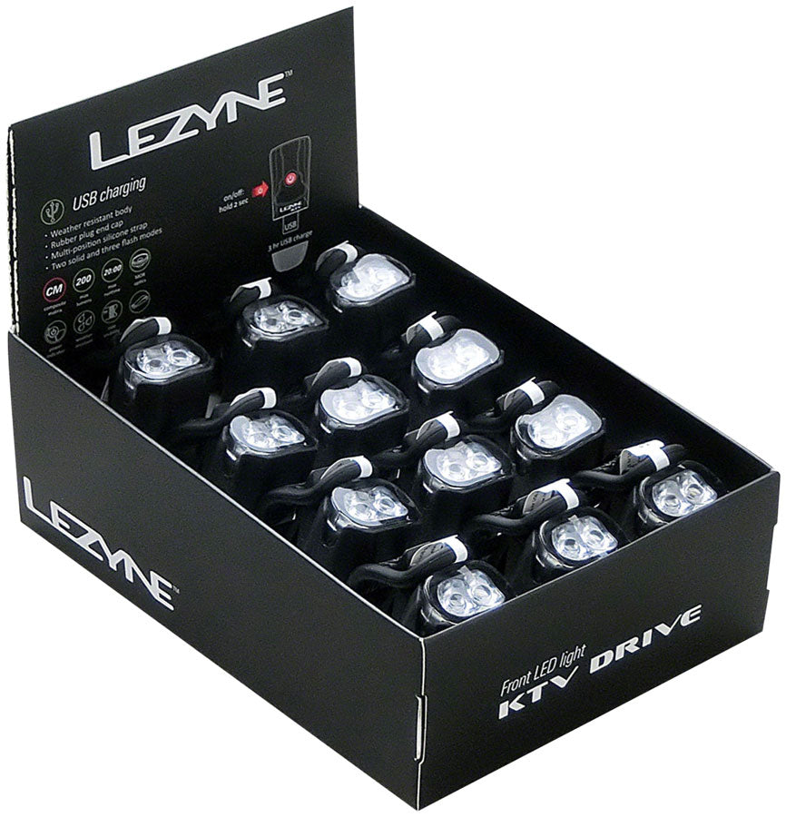 Lezyne LED KTV Headlight: Box 12 Black