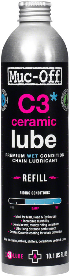 Muc-Off C3 Wet Ceramic Bike Chain Lube - 300ml Aluminum Refill Bottle-Goodwynn&#39;sGoodwynn&#39;s