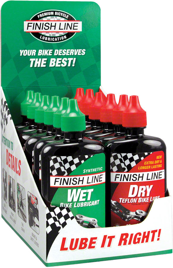 Finish Line Wet and Dry Bike Chain Lube - 4oz Drip Box of 12-Goodwynn&#39;sGoodwynn&#39;s