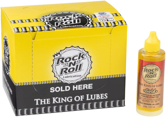 Rock-N-Roll Gold Bike Chain Lube - 4oz Drip POP Box of 12-Goodwynn's