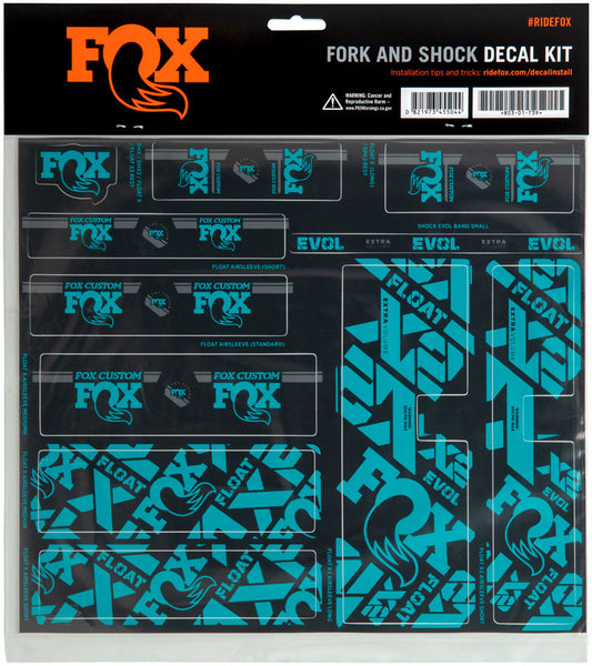 FOX Fork and Shock Decal Kit - Turquoise-Goodwynn's