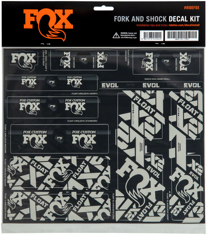 FOX Fork and Shock Decal Kit - Battleship Gray-Goodwynn&#39;sGoodwynn&#39;s