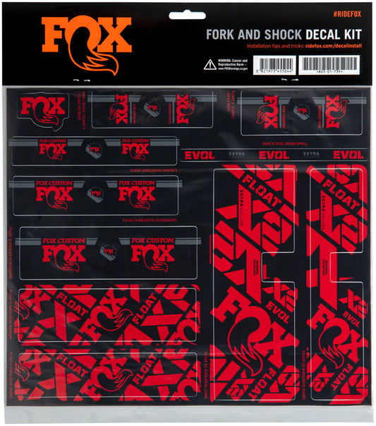 FOX Fork and Shock Decal Kit - Red-Goodwynn's