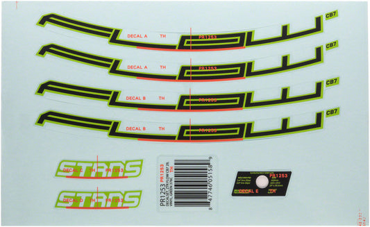 Stans No Tubes Flow CB7 Rim Decal - 27.5" Green Set-Goodwynn's