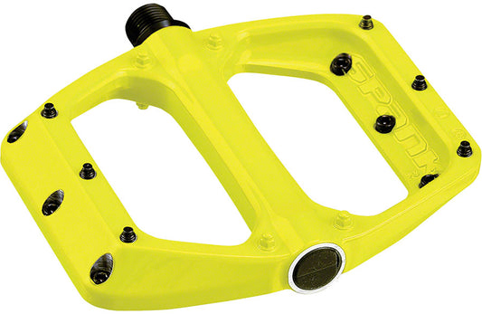 Spank SPOON DC Platform Pedals Body: Aluminum Spindle: Cr-Mo 9/16 Yellow-Goodwynn's