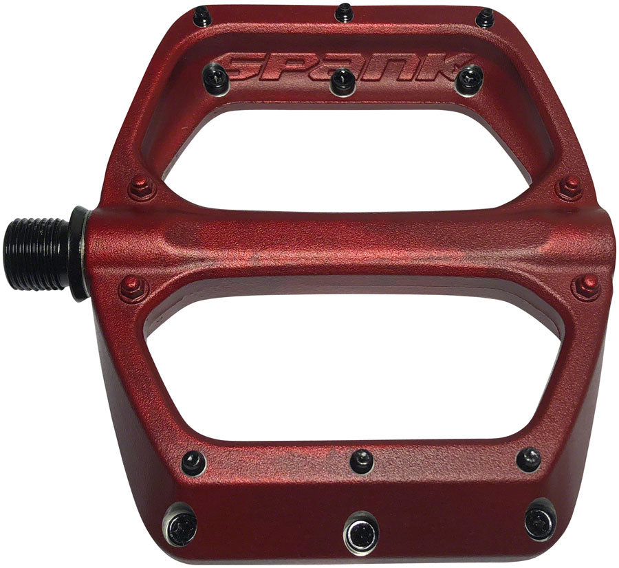 Spank SPOON DC Platform Pedals Body: Aluminum Spindle: Cr-Mo 9/16 Red Pair-Goodwynn&#39;sGoodwynn&#39;s