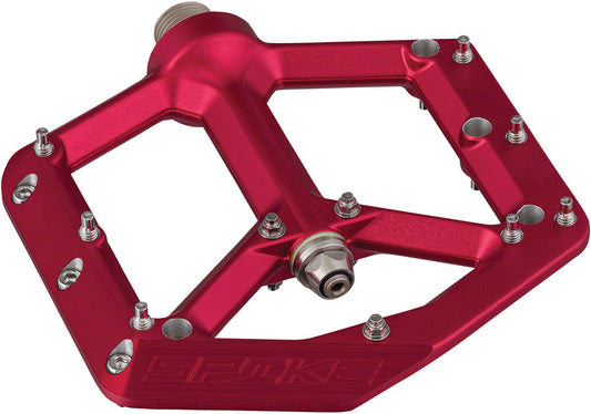 Spank Spike Pedals - Platform Aluminum 9/16" Red-Goodwynn's