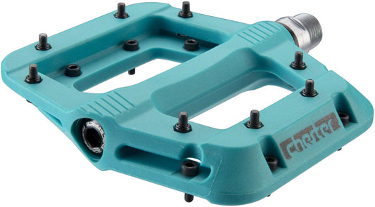 RaceFace Chester Pedals - Platform Composite 9/16"Turquoise Replaceable Pins-Goodwynn's